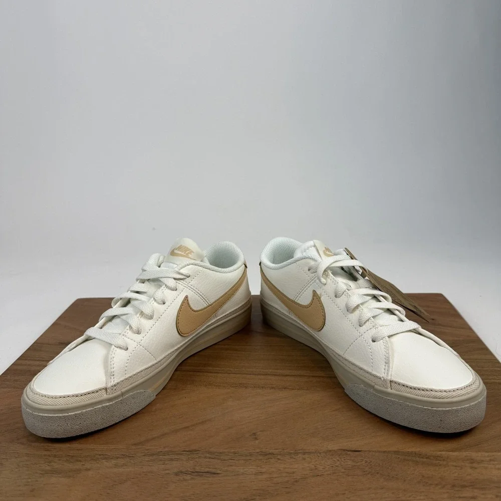 New‎ Womens Nike Court Legacy Next Nature Ivory Leather Low Sneakers Size 7 NWOB